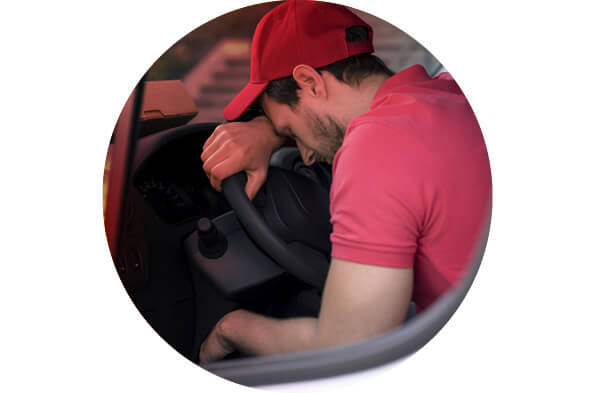 Condutor fora do campo de visão da câmera